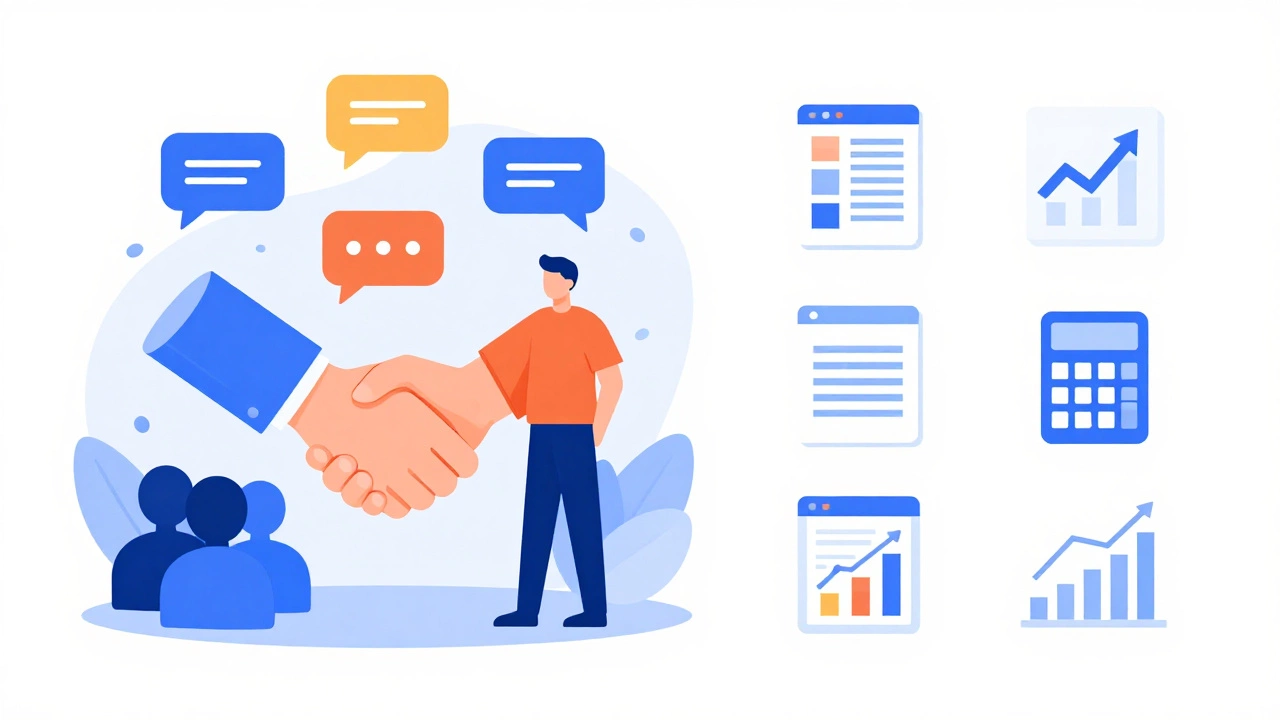 Illustration balancing leadership soft skills with quantitative data analysis