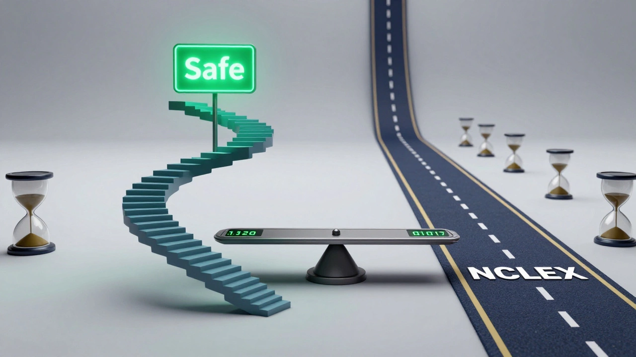 Symbolic scale balancing adaptive test steps and marathon road