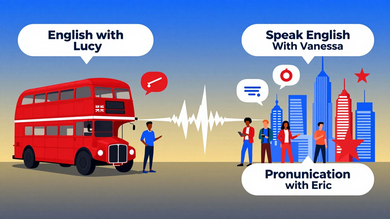 Conceptual art bridging British and American English learning styles